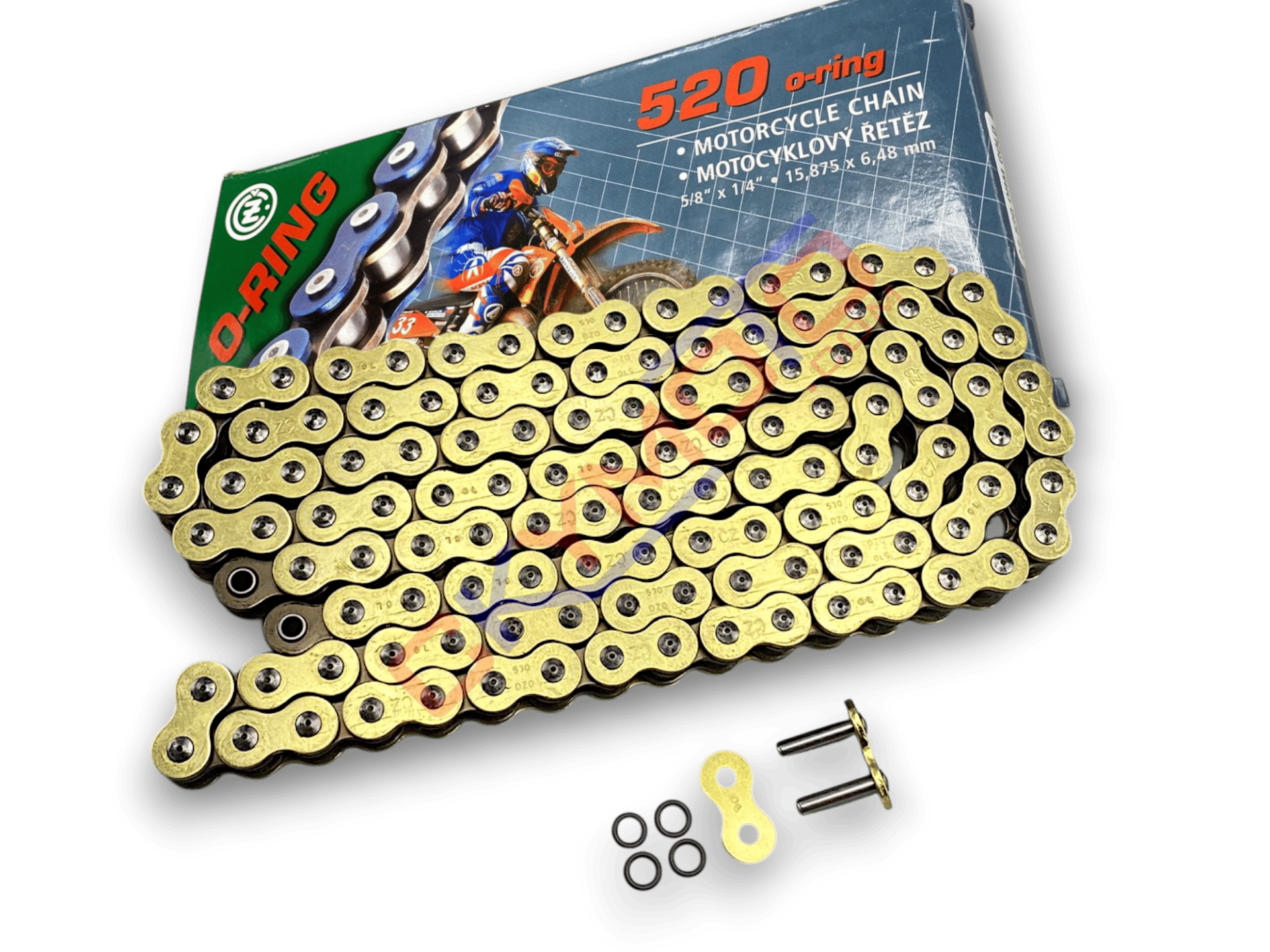 520 X 120 ORİNGLİ CZ ÇEK ZİNCİR GOLD