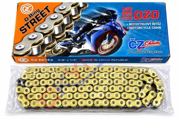 525 X 120 ORİNGLİ CZ ÇEK ZİNCİR GOLD