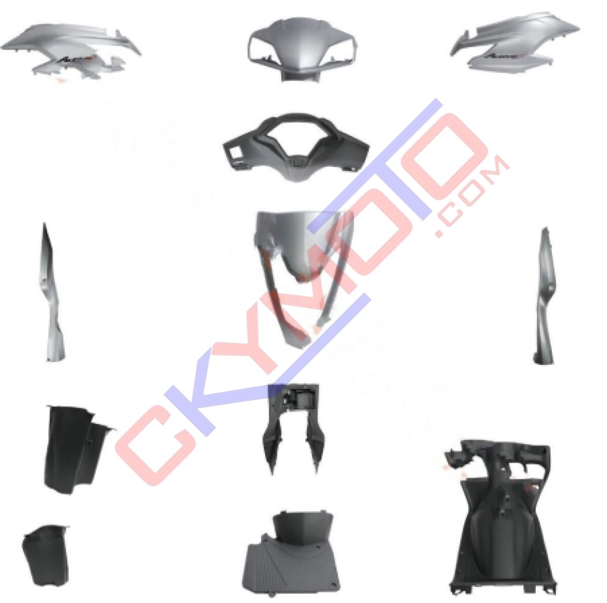 ACTİVA S KAPORTA SET KOMPLE GÜMÜŞ GRİ