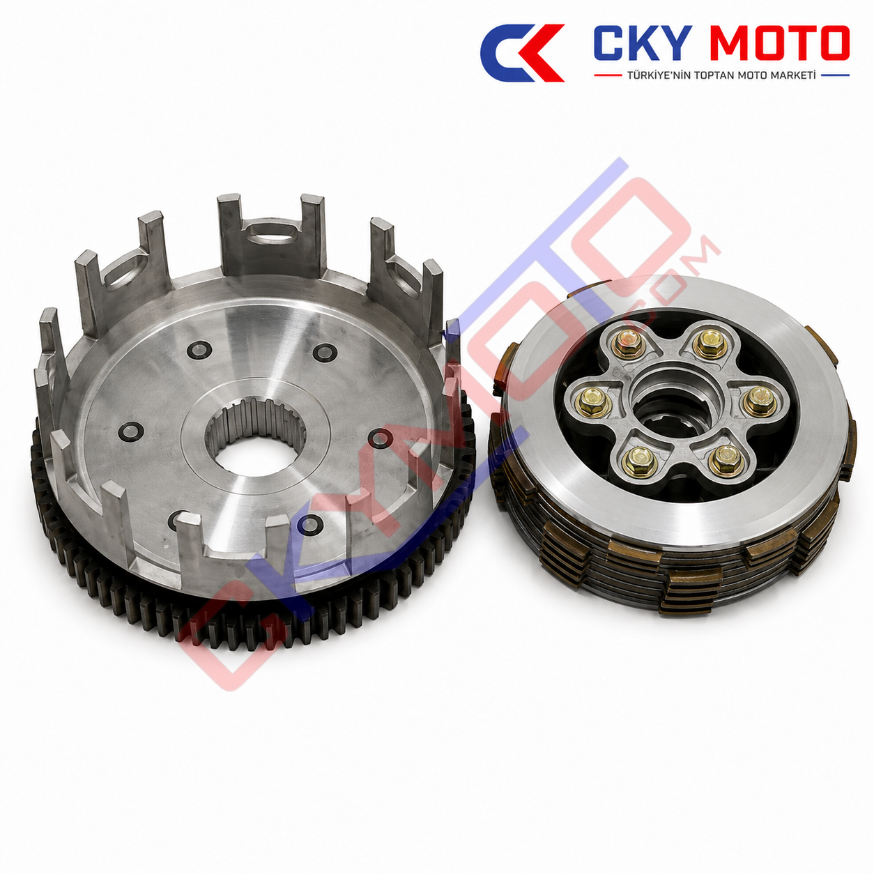 CG 250 DEBRİYAJ TASI VE GÖBEĞİ KOMPLE 73T 7 BALATA