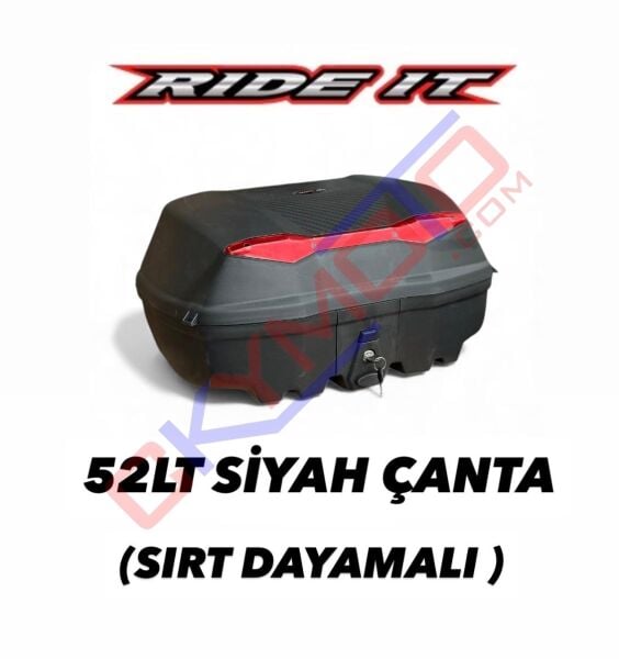 RIDE IT ÇANTA 52 LT SİYAH SIRT DAYAMALI