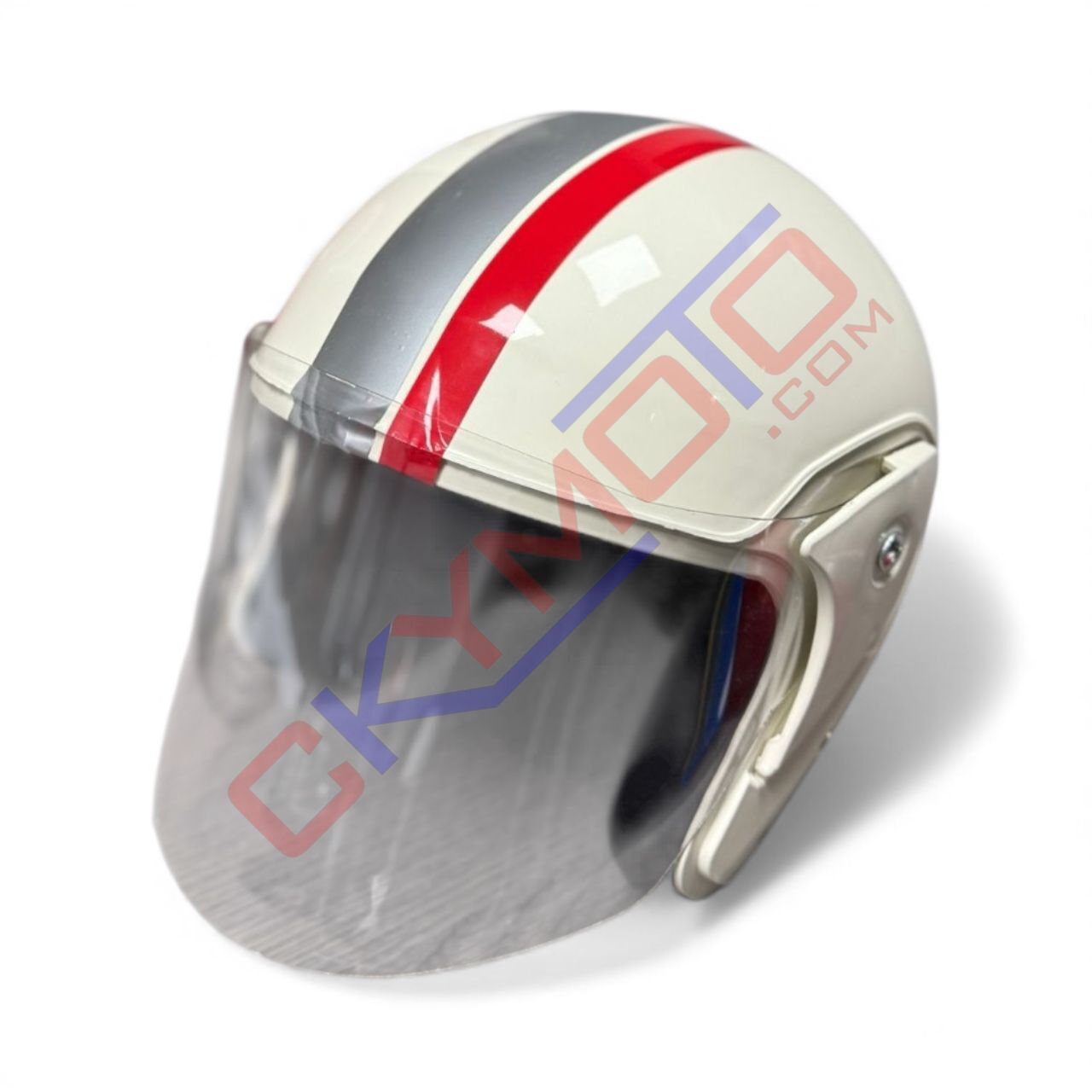 YARIM KASK ŞERİTLİ KREM