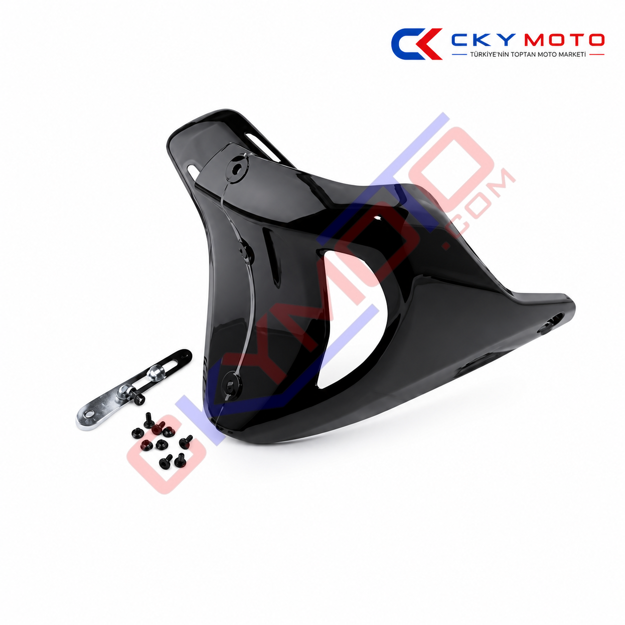 CG MOTOR ALT RÜZGARLIK (SAKAL) SİYAH BRAKET DAHİL