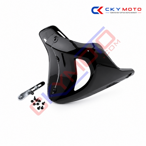 CG MOTOR ALT RÜZGARLIK (SAKAL) SİYAH BRAKET DAHİL