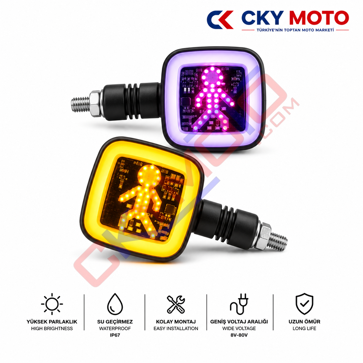 LEDLİ SİNYAL KARE YAYA MODEL 7