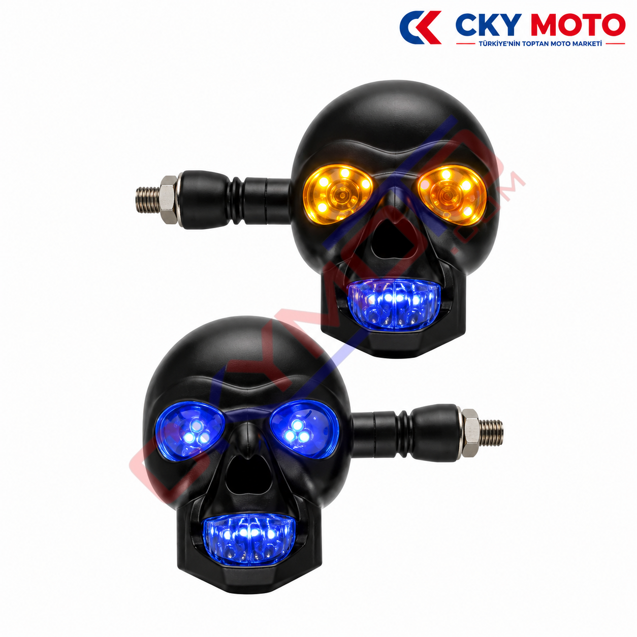LEDLİ SİNYAL KURU KAFA SARI-BEYAZ MODEL 13