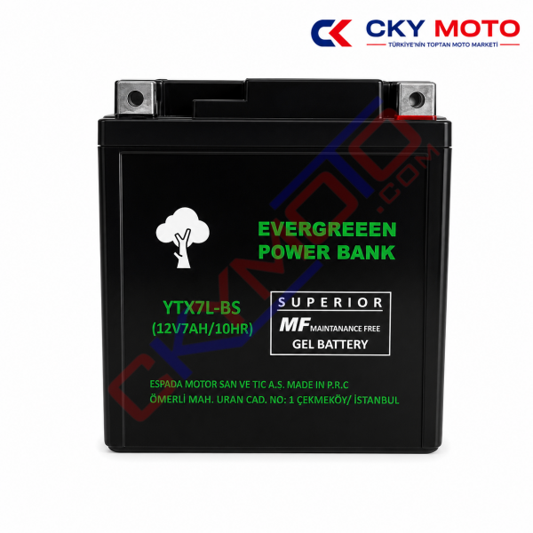 YTX7L-BS AKÜ, HONDA SPACY-ACTİVA S (113×69×132) DİK