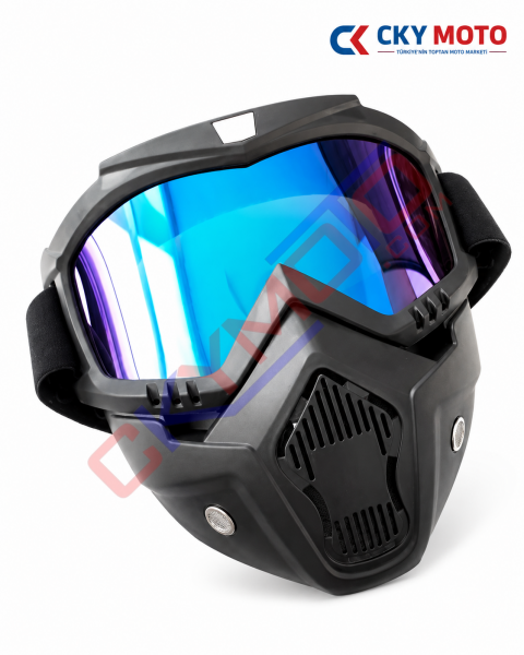 JET KASK MASKESİ MAVİ