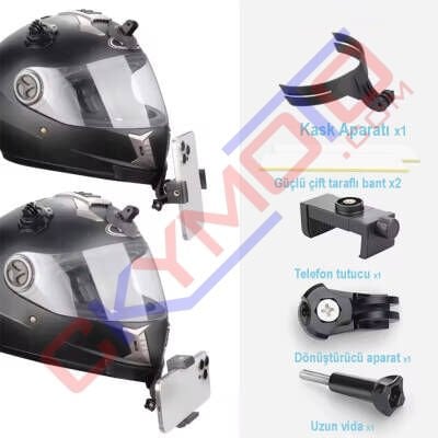 KASK AKSİYON KAMERA VE TELEFON BAĞLANTI APARATI