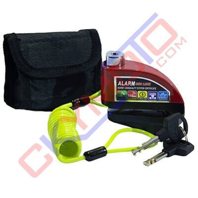 DİSK KİLİT ALARMLI KABLOLU KIRMIZI