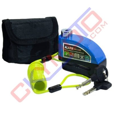 DİSK KİLİT ALARMLI KABLOLU MAVİ