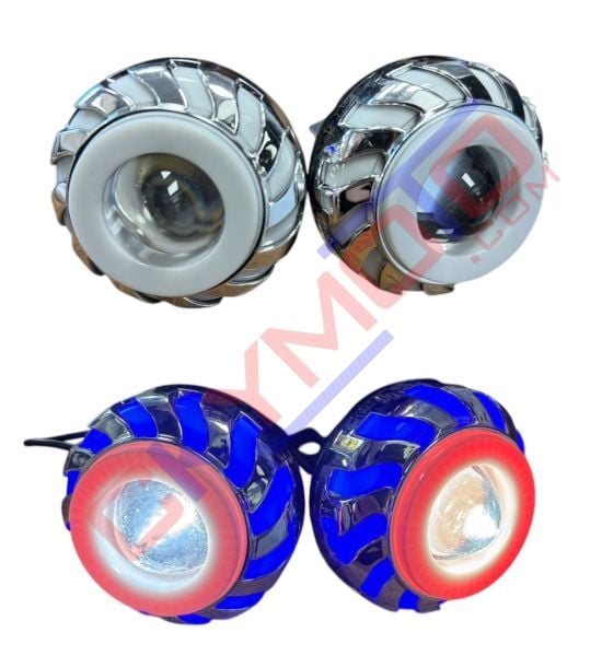 MOTOSİKLET SİS FAR TAKIM BEYAZ - SARI  MODEL - 23