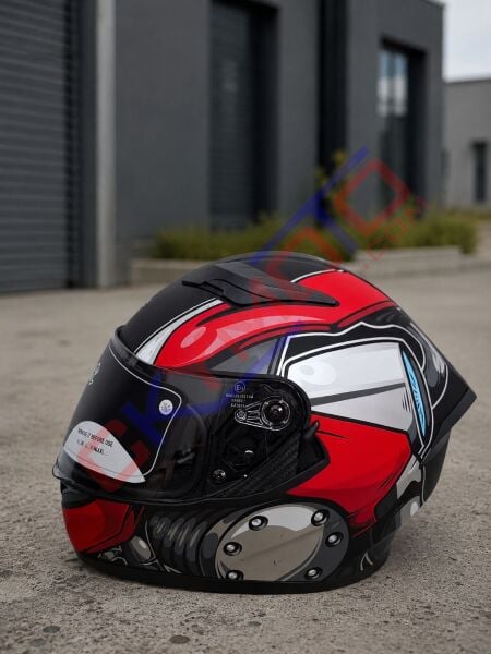 CASQUE FULL FACE KASK SİYAH KIRMIZI MODEL5