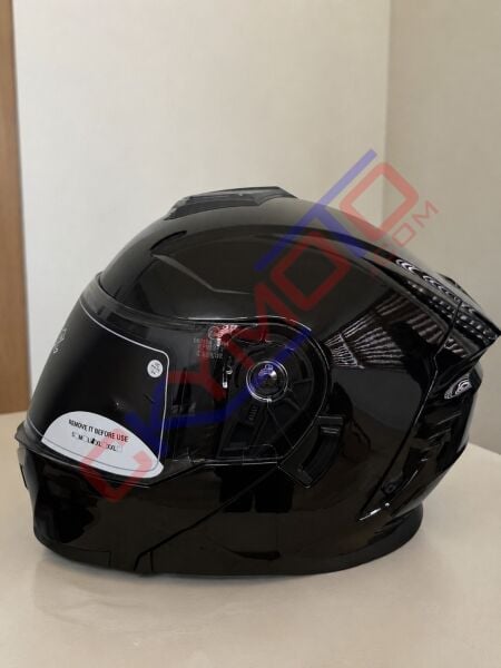 CASQUE ÇENE AÇILIR KASK PARLAK SİYAH PREMIUM MODEL5